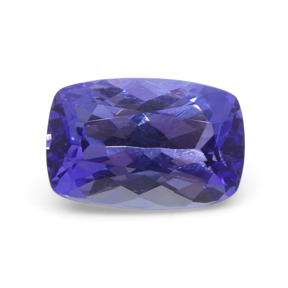 2.8ct Violet Blue Tanzanite Cushion Gemstone from Tanzania, Brilliant Cut Premium Gem by SkyJems Canadian Jewelers