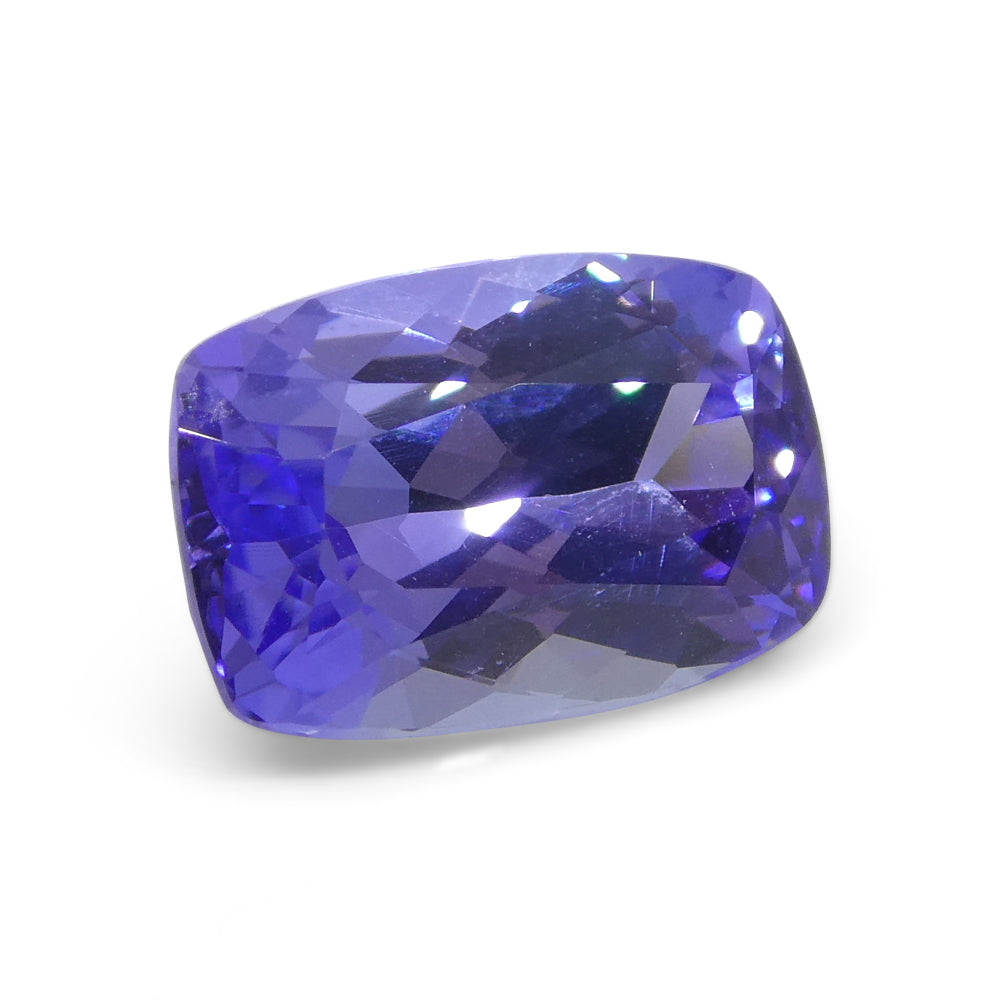2.8ct Violet Blue Tanzanite Cushion Gemstone from Tanzania, Brilliant Cut | Premium SkyJems Rare Gem Collection