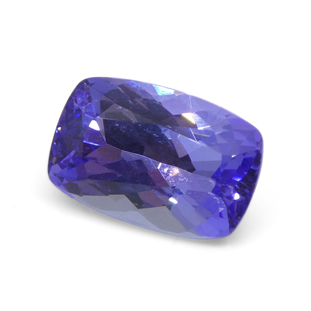 2.8ct Violet Blue Tanzanite Cushion Gemstone from Tanzania, Brilliant Cut, Premium SkyJems Rare Gem Collection