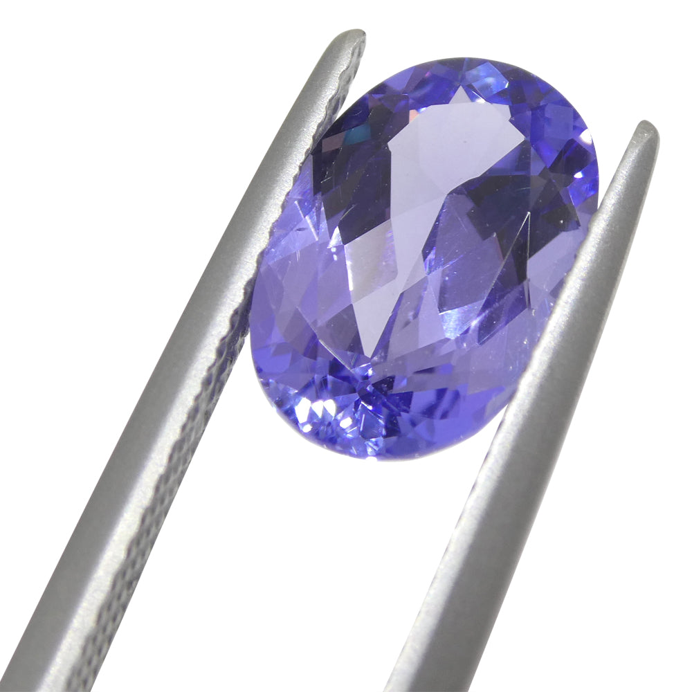 3.01ct Oval Blue Tanzanite from Tanzania, violet-blue gemstone, premium single stone by SkyJems Canadian gem specialists
