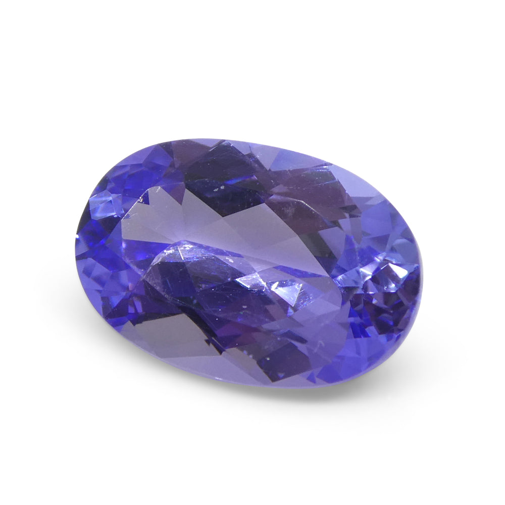 SkyJems 3.01ct Oval Blue-Violet Tanzanite from Tanzania, premium AAA-grade gemstone with exceptional color and clarity