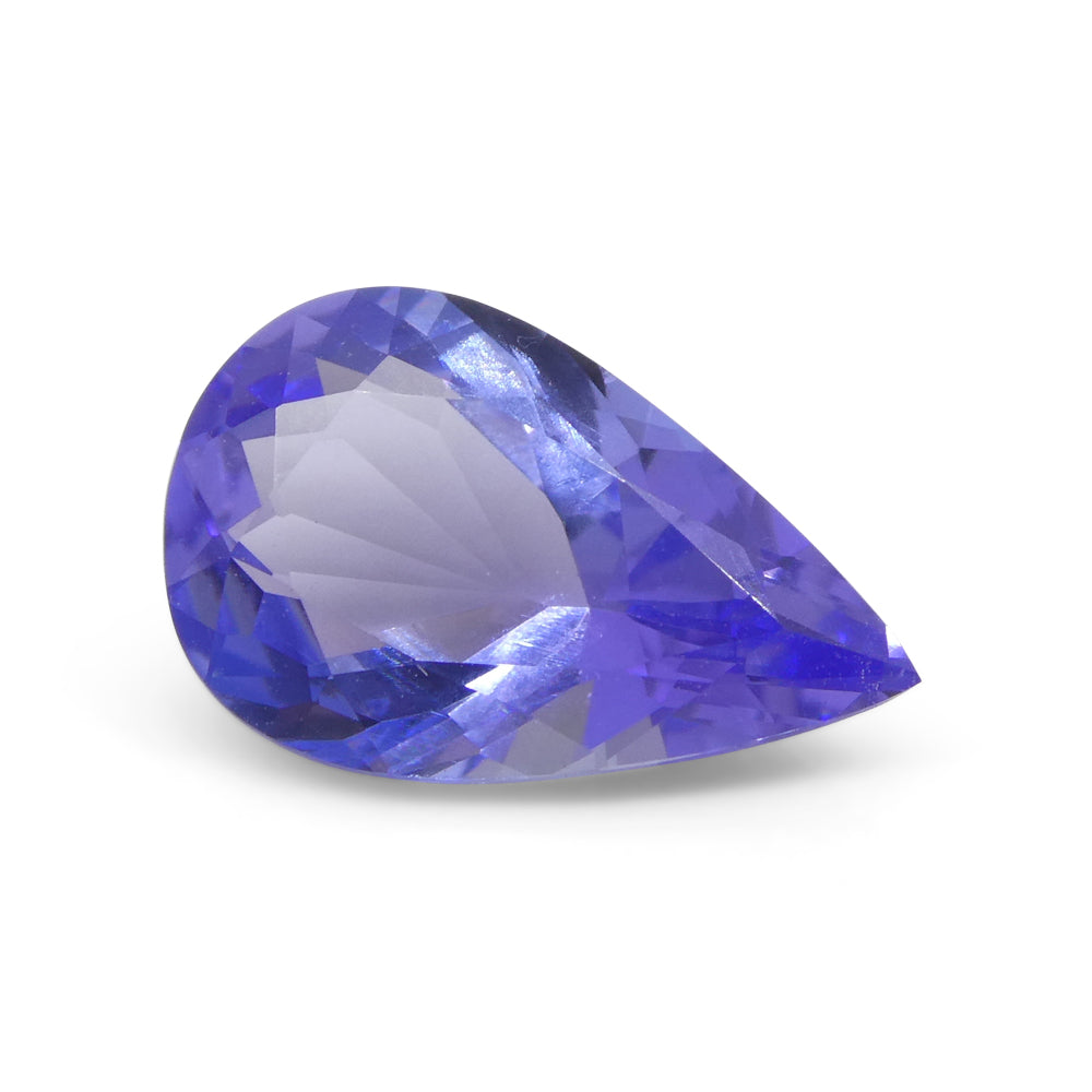 2.11ct Pear Blue Tanzanite from Tanzania, violet-blue gemstone, SkyJems premium loose colored stone collection