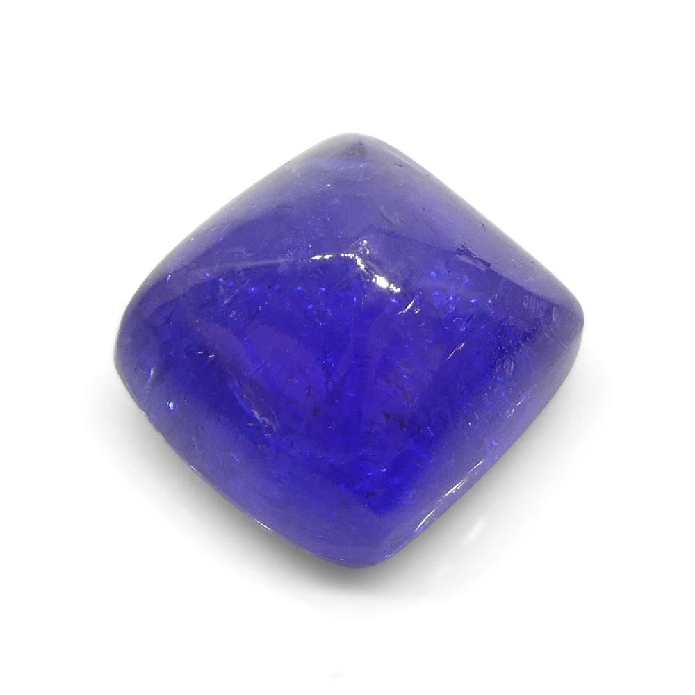 8.07ct Cushion Sugarloaf Double Cabochon Violet Blue Tanzanite from Tanzania - Skyjems Wholesale Gemstones