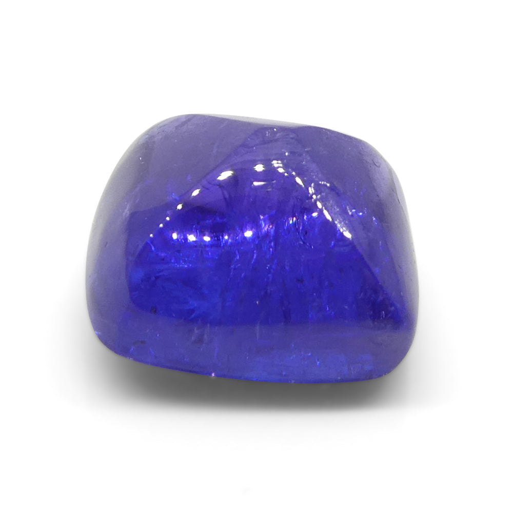 8.07ct Cushion Sugarloaf Double Cabochon Violet Blue Tanzanite from Tanzania - Skyjems Wholesale Gemstones