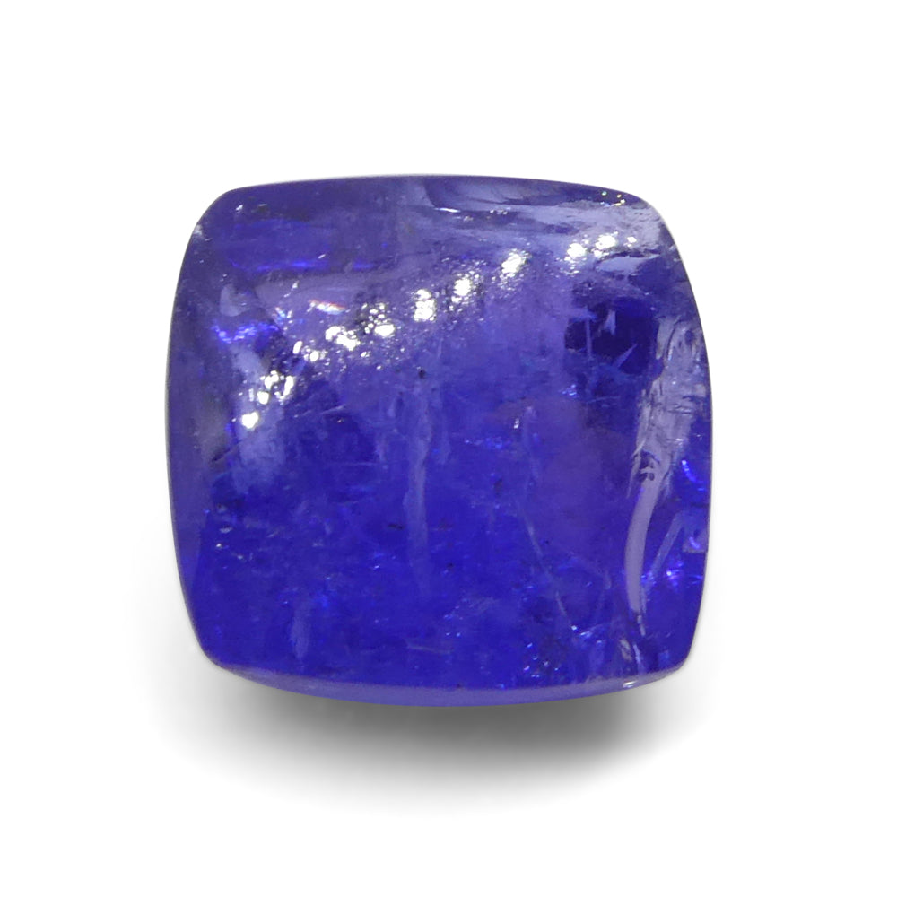 8.07ct Cushion Sugarloaf Double Cabochon Violet Blue Tanzanite from Tanzania - Skyjems Wholesale Gemstones