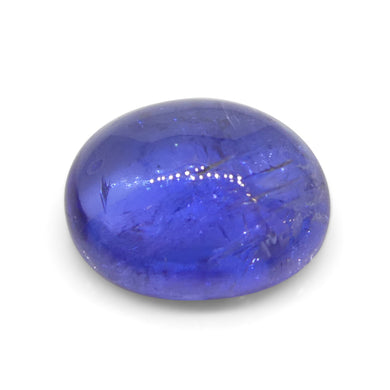 Tanzanite 4.36 cts 11.10 x 9.00 x 5.03 mm Oval Sugarloaf Double Cabochon Violet Blue  $440