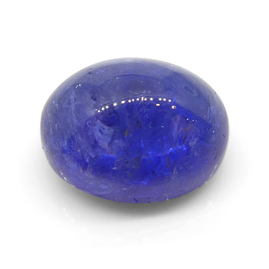 Tanzanite 5.68 cts 11.12 x 9.08 x 6.53 mm Oval Sugarloaf Double Cabochon Violet Blue  $570