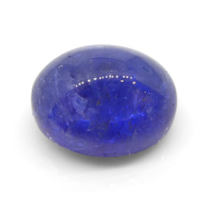 Tanzanite 5.68 cts 11.12 x 9.08 x 6.53 mm Oval Sugarloaf Double Cabochon Violet Blue  $570