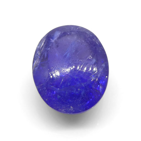4.61ct Oval Cabochon Violet Blue Tanzanite from Tanzania