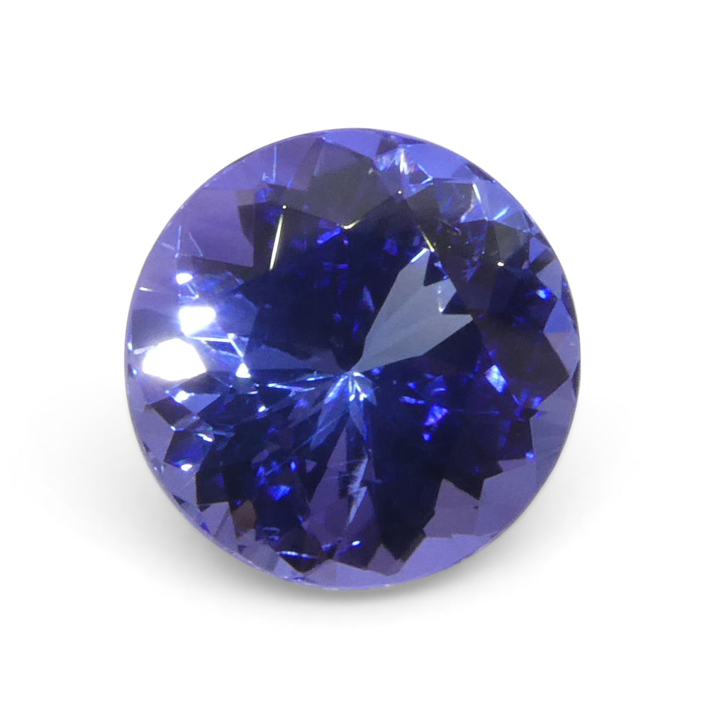 Tanzanite 3.19 cts 9.41 x 9.41 x 5.83 mm Round Violet Blue  $2880