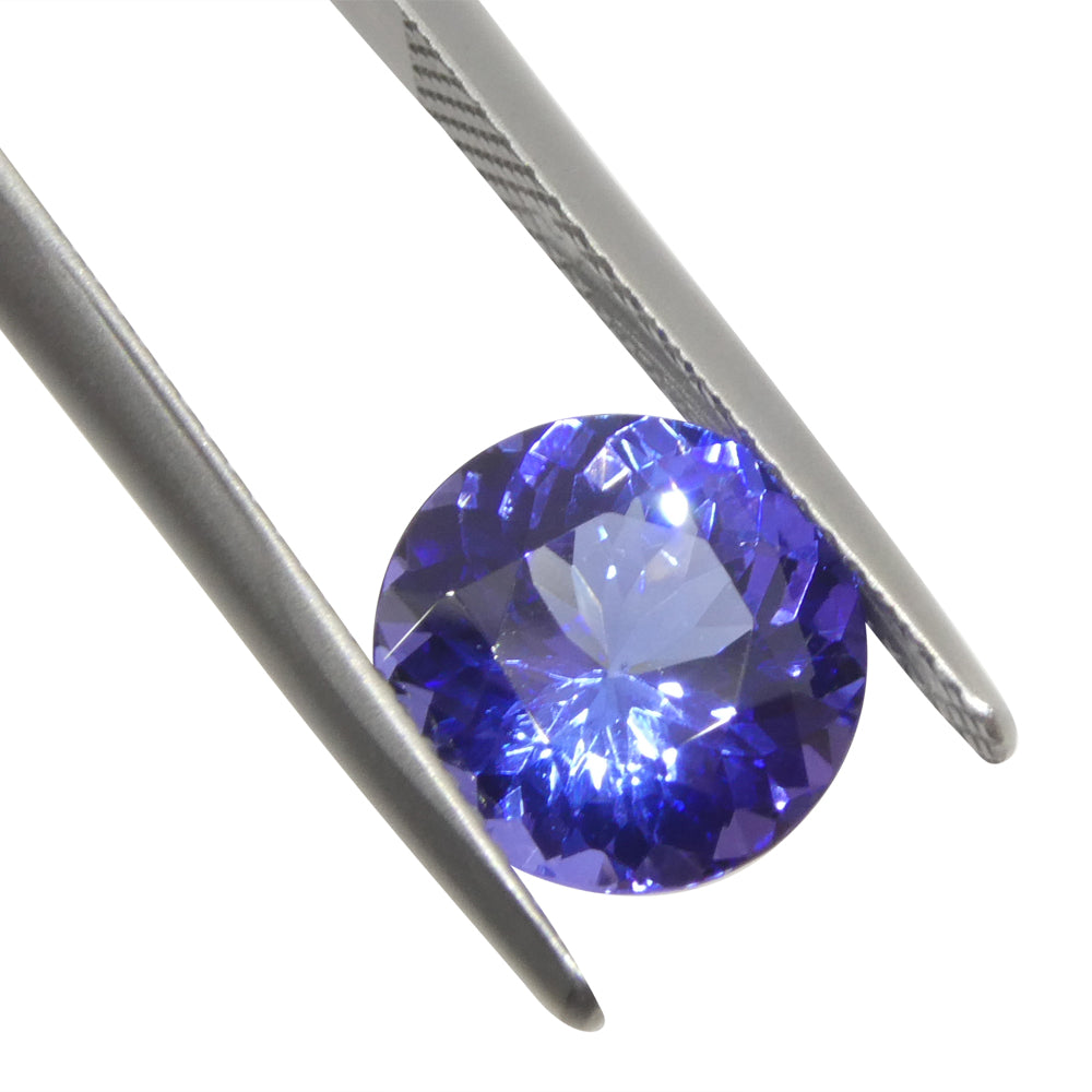 3.08ct Round Violet Blue Tanzanite from Tanzania - Skyjems Wholesale Gemstones