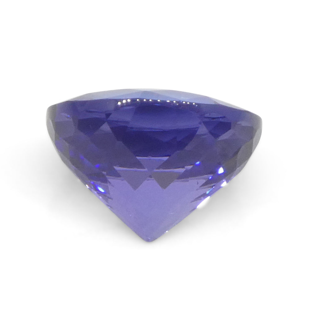 4.4ct Round Violet Blue Tanzanite from Tanzania, premium single gemstone by SkyJems Canadian gem specialists