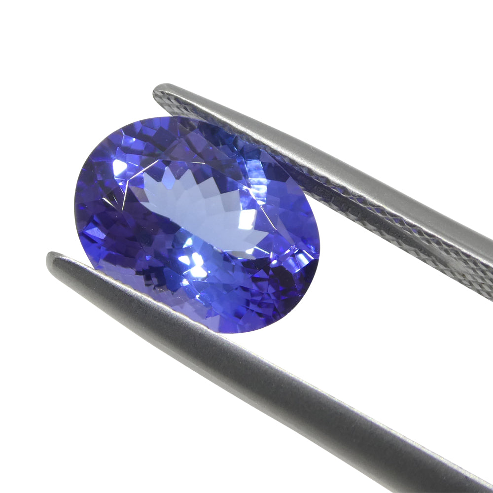 3.32ct Oval Violet Blue Tanzanite from Tanzania - Skyjems Wholesale Gemstones