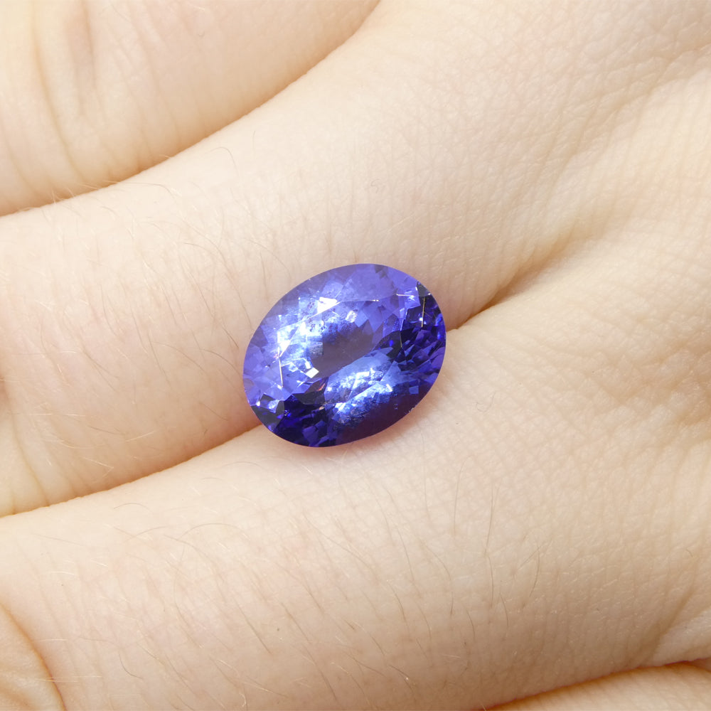 3.32ct Oval Violet Blue Tanzanite from Tanzania - Skyjems Wholesale Gemstones