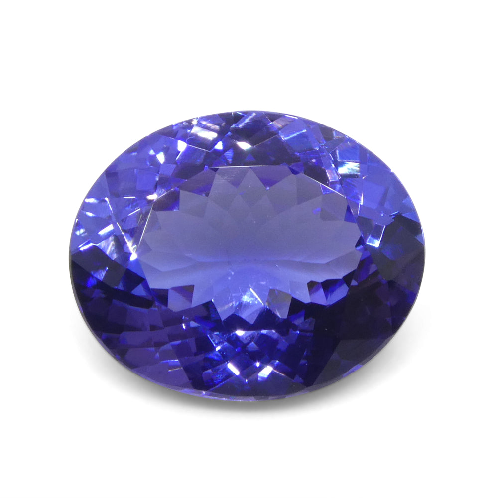 3.59ct Violet Blue Tanzanite from Tanzania, oval-cut gemstone by SkyJems, premium rare zoisite with intense color and brillia