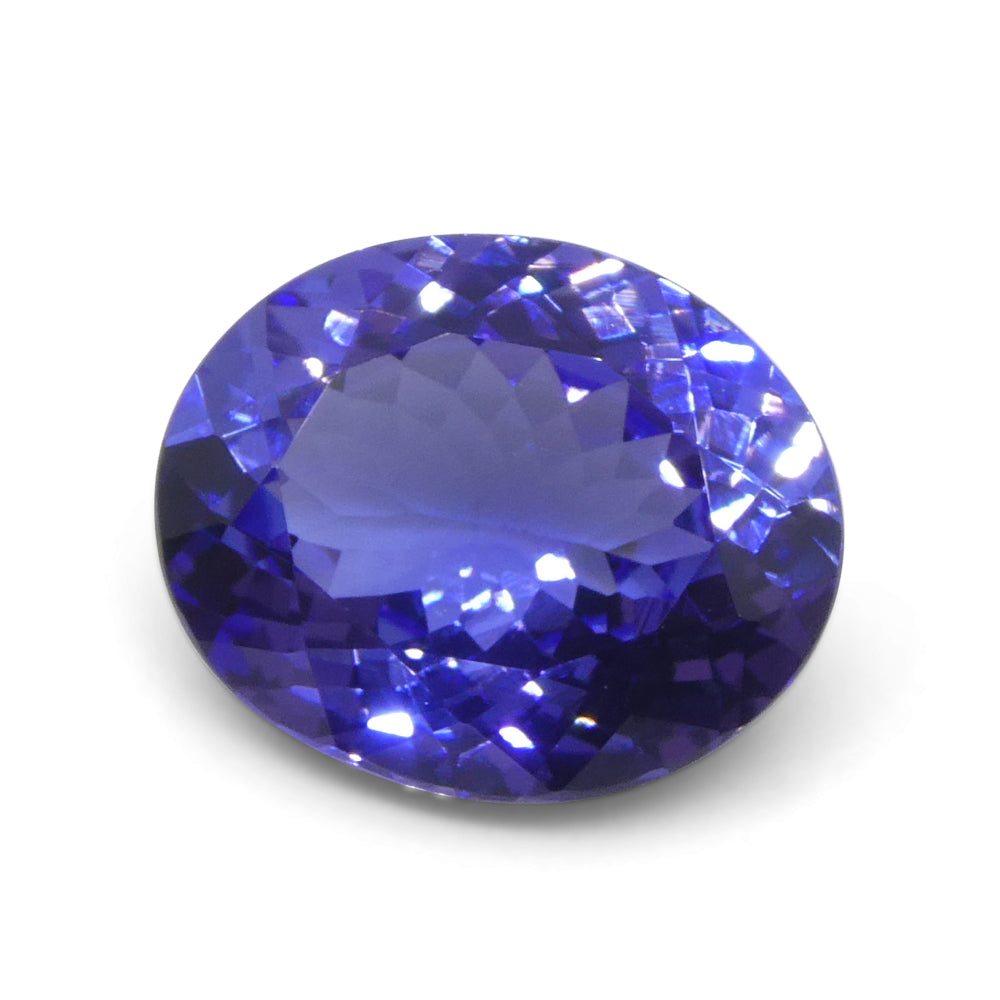 3.59ct Violet Blue Tanzanite from Tanzania, oval-cut gemstone by SkyJems, rare zoisite with deep blue-purple hues