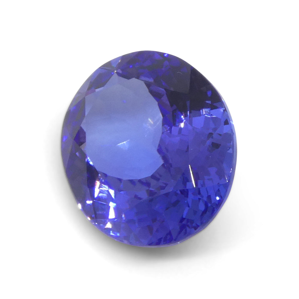 3.59ct Violet Blue Tanzanite from Tanzania, oval-cut gemstone by SkyJems, premium rare zoisite with intense color and brillia