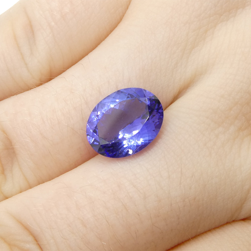 4.56ct Oval Violet Blue Tanzanite from Tanzania - Skyjems Wholesale Gemstones