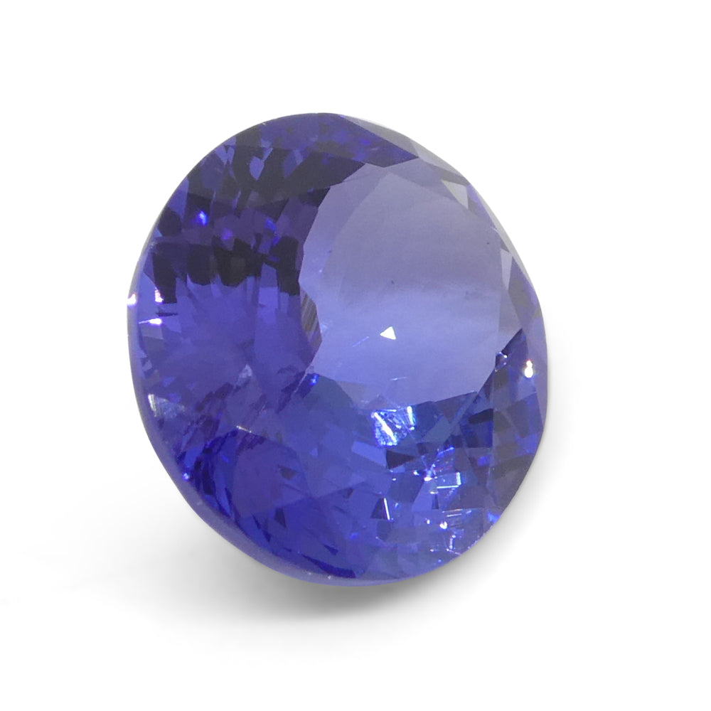 4.56ct Violet Blue Tanzanite from Tanzania, oval-cut gemstone by SkyJems, premium rare zoisite with intense color and brillia