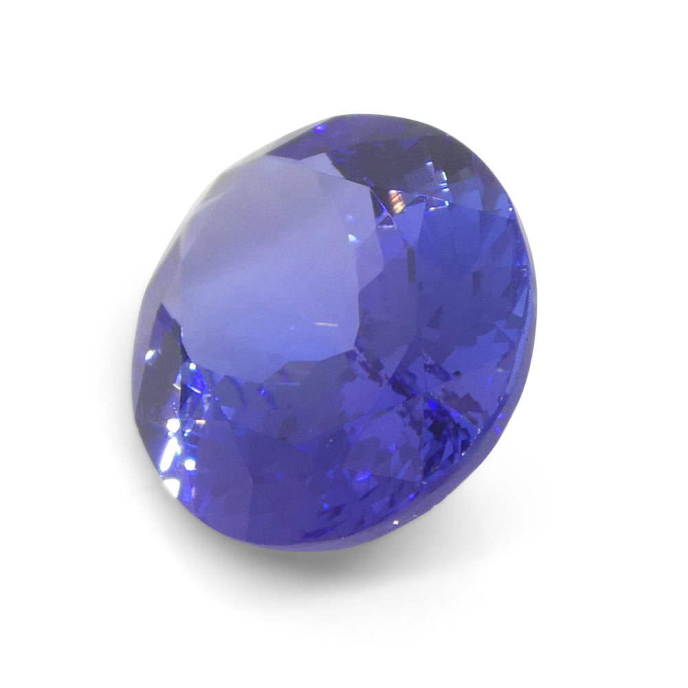 4.56ct Oval Violet Blue Tanzanite from Tanzania, premium single gemstone by SkyJems, rare zoisite with intense color and bril