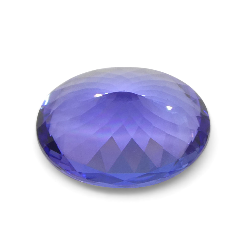 4.56ct Violet Blue Tanzanite from Tanzania, oval-cut gemstone by SkyJems, premium rare zoisite with intense color and brillia