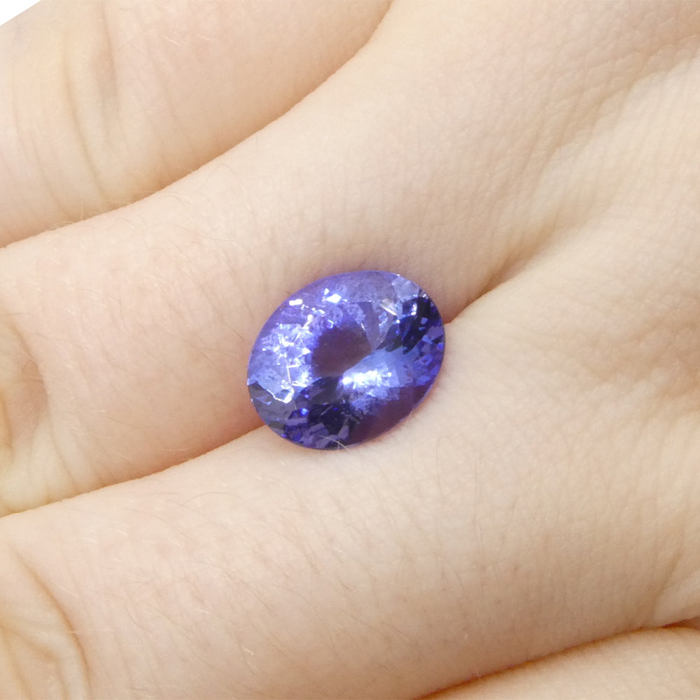 3.69ct Oval Violet Blue Tanzanite from Tanzania - Skyjems Wholesale Gemstones