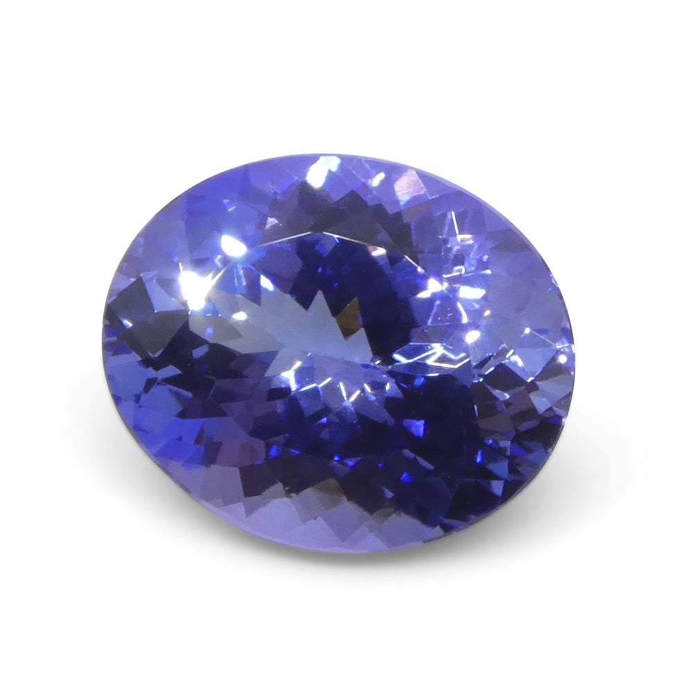 3.69ct Oval Violet Blue Tanzanite from Tanzania, premium single gemstone by SkyJems Canadian gem specialists