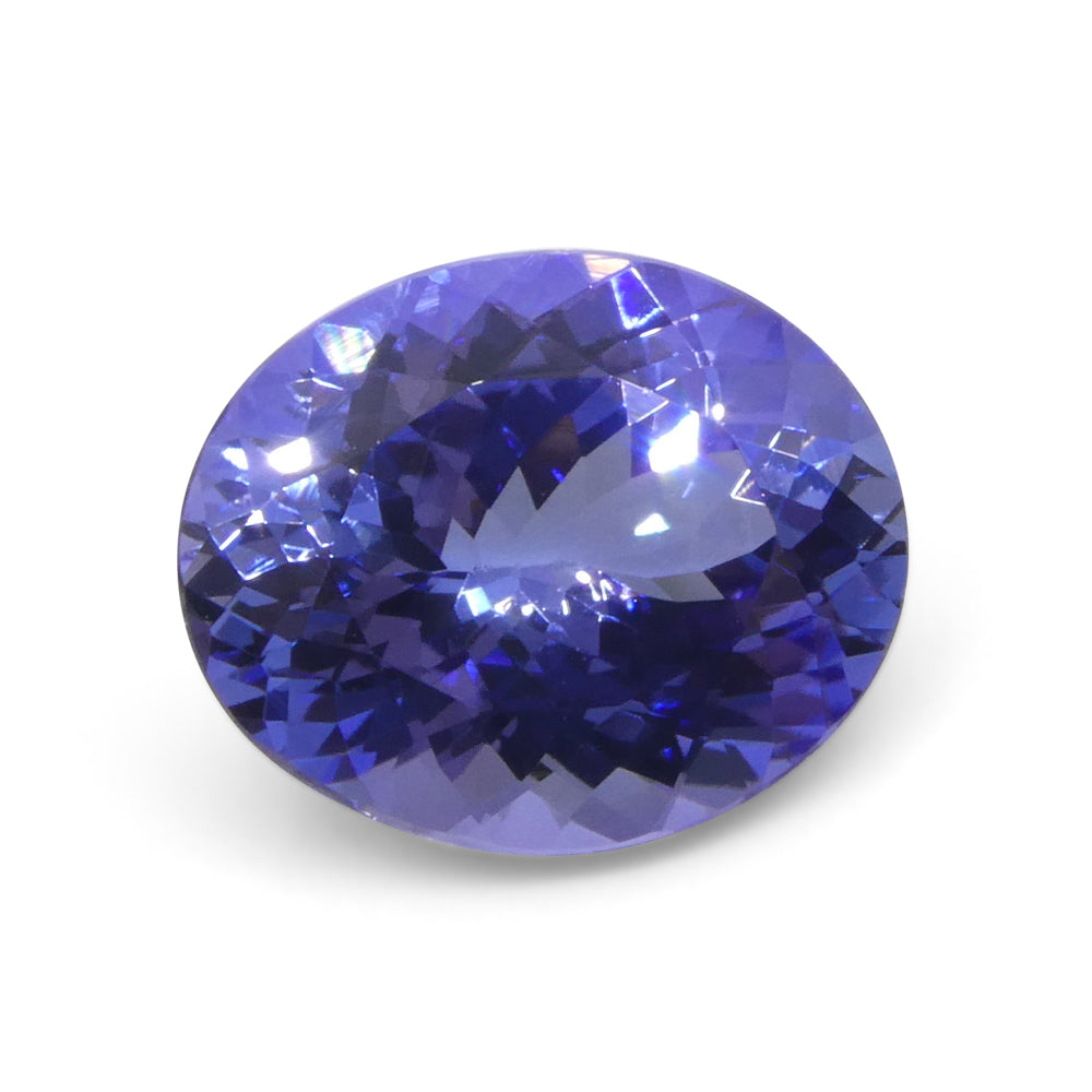 3.69ct Oval Violet Blue Tanzanite from Tanzania, premium single gemstone by SkyJems, rare zoisite with vivid blue-purple hue