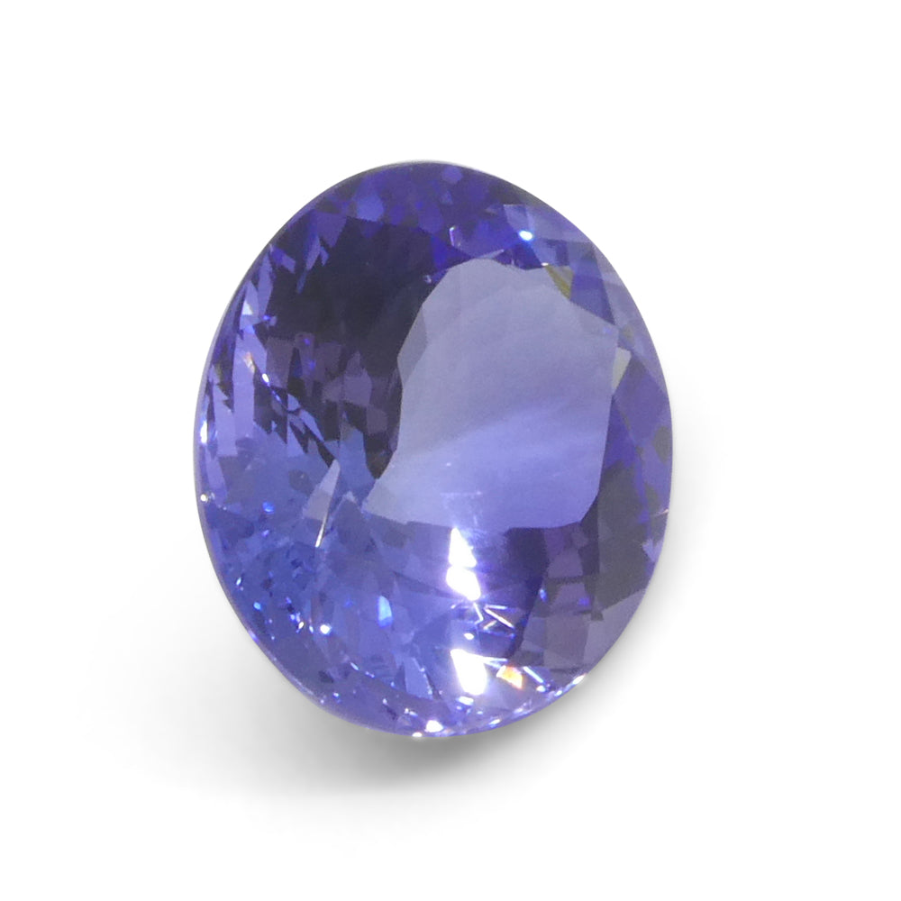 3.69ct Oval Violet Blue Tanzanite from Tanzania, premium single gemstone by SkyJems, rare zoisite with vibrant blue-purple hu