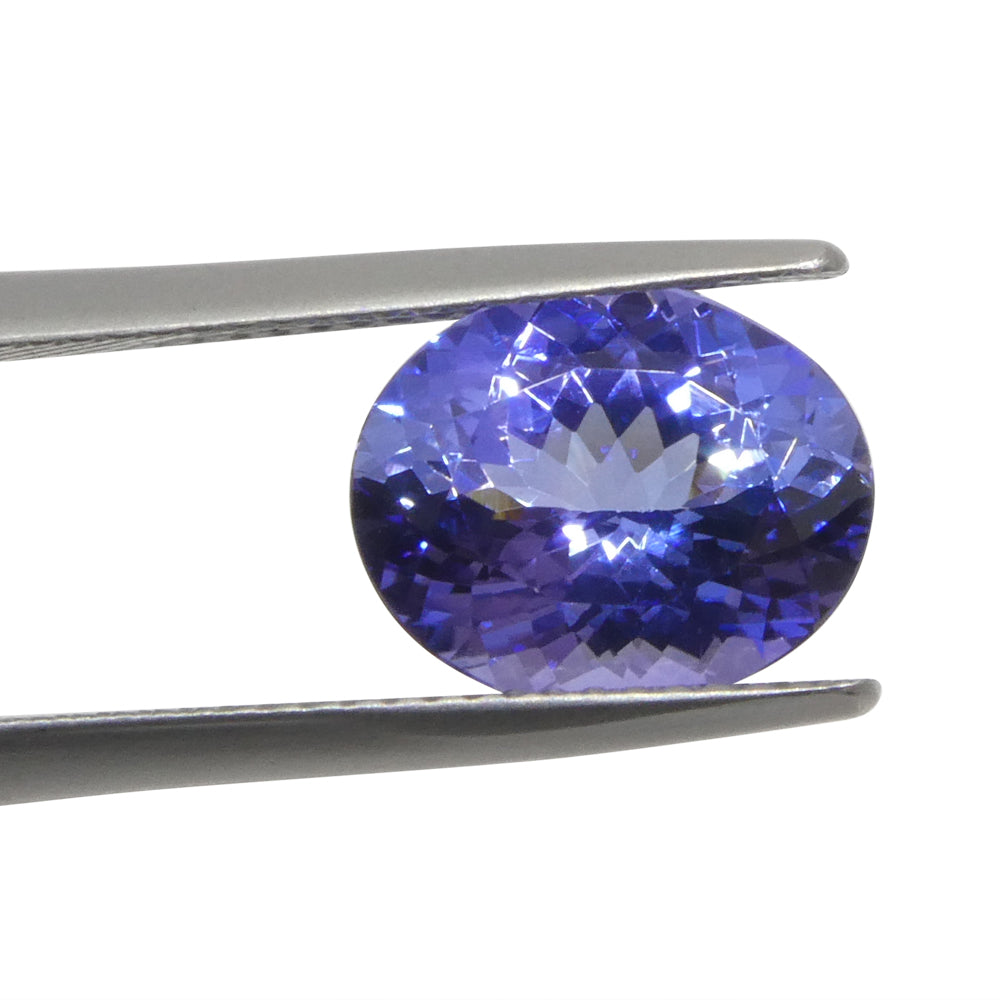 3.69ct Oval Violet Blue Tanzanite from Tanzania - Skyjems Wholesale Gemstones