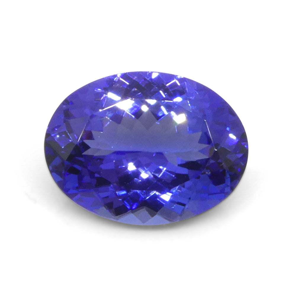 3.9ct Violet Blue Tanzanite from Tanzania, oval-cut gemstone, premium quality SkyJems rare African gem collection
