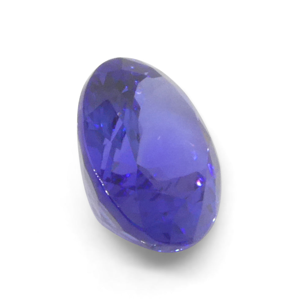 3.9ct Violet Blue Tanzanite from Tanzania, oval-cut gemstone by SkyJems, premium rare zoisite with intense color and brillian