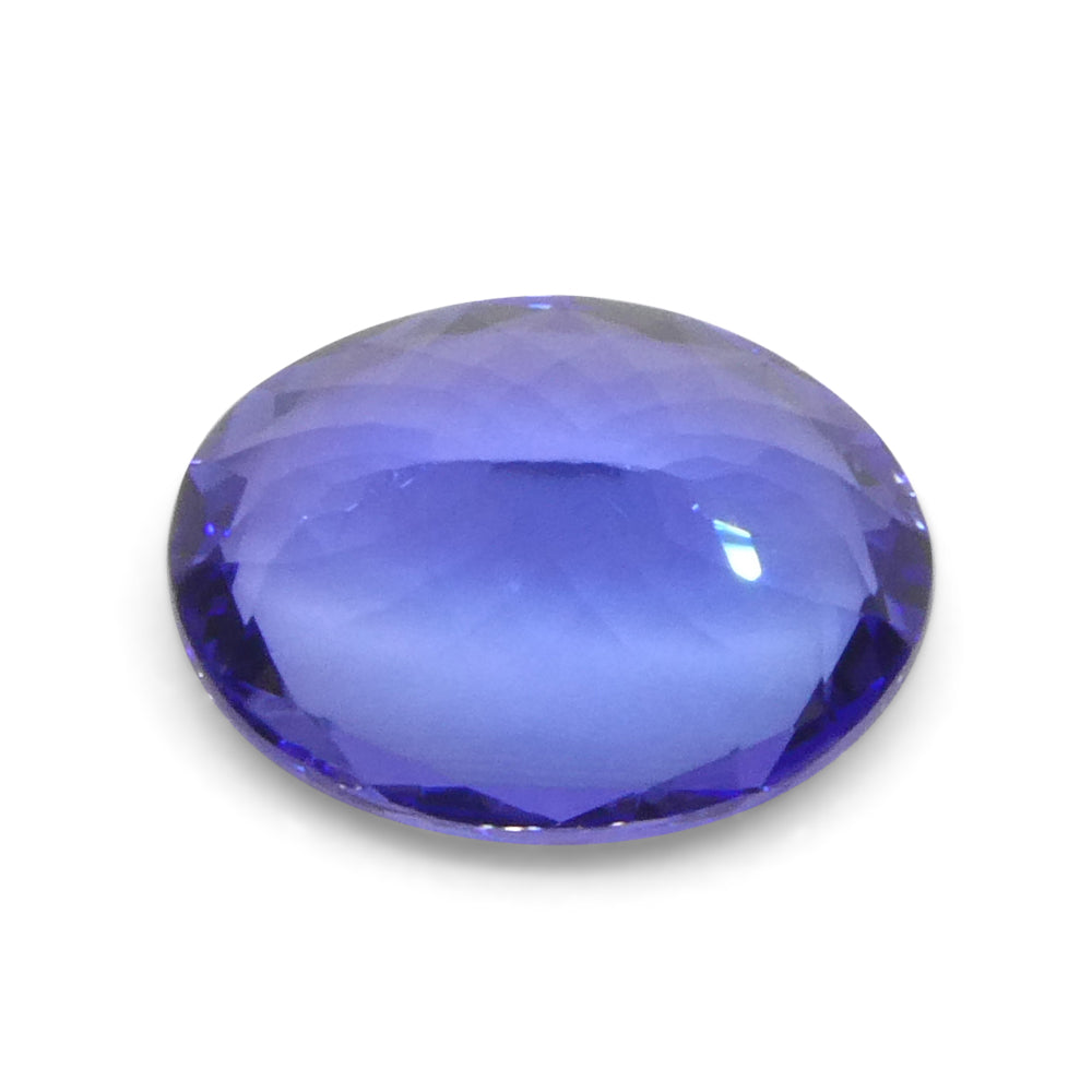3.9ct Oval Violet Blue Tanzanite from Tanzania, premium single gemstone by SkyJems Canadian gem specialists