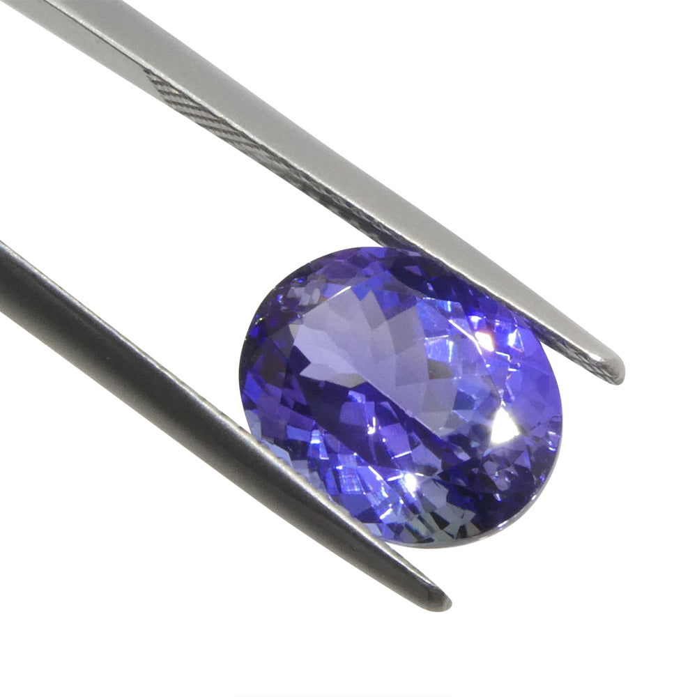 4.56ct Oval Violet Blue Tanzanite from Tanzania - Skyjems Wholesale Gemstones