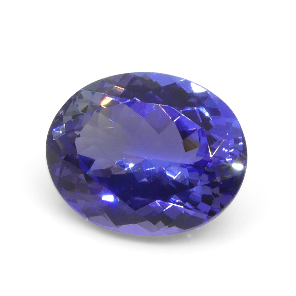 4.56ct Oval Violet Blue Tanzanite from Tanzania - Skyjems Wholesale Gemstones