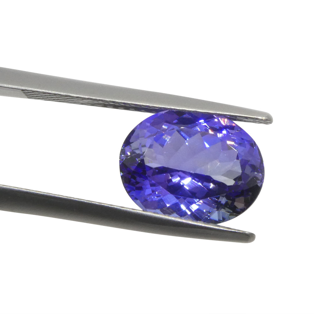 4.56ct Oval Violet Blue Tanzanite from Tanzania - Skyjems Wholesale Gemstones