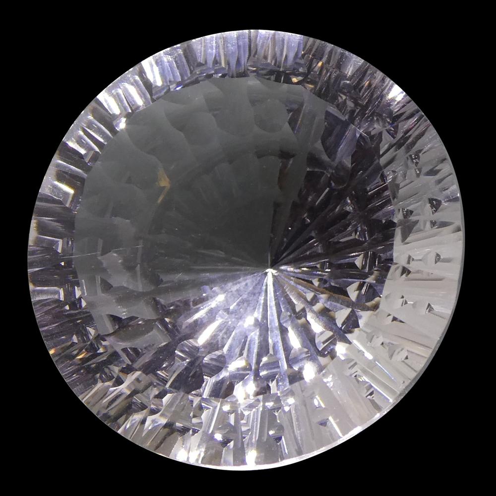 29.75ct Round White Quartz Fantasy/Fancy Cut - Skyjems Wholesale Gemstones