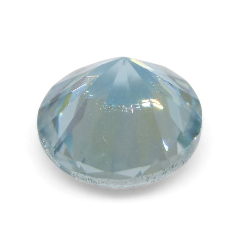 1.75ct Round Diamond Cut Blue Zircon from Cambodia