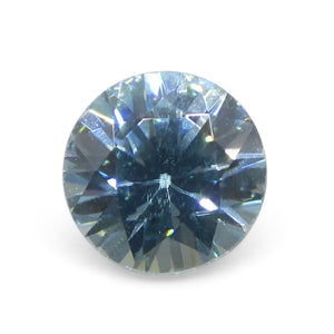1.75ct Round Diamond Cut Blue Zircon from Cambodia - Skyjems Wholesale Gemstones