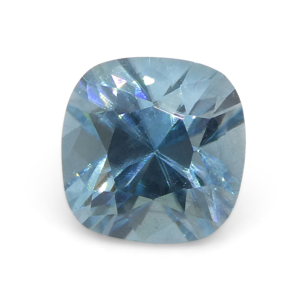 1.65ct Square Cushion Diamond Cut Blue Zircon from Cambodia - Skyjems Wholesale Gemstones