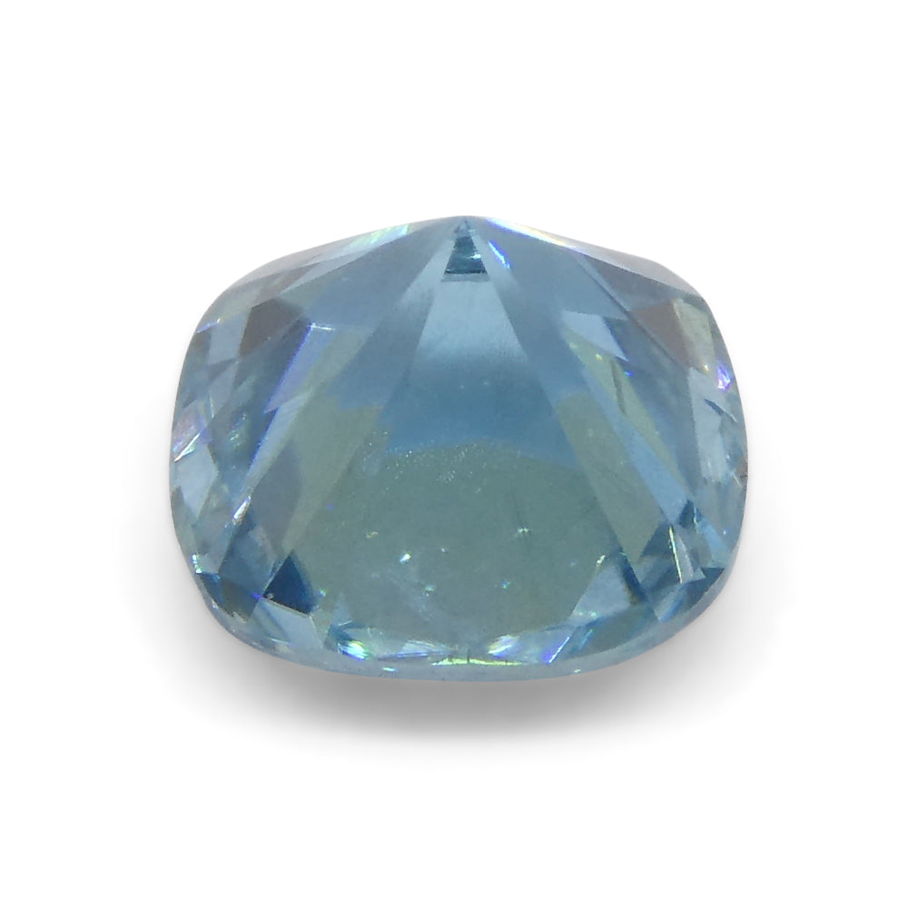 1.65ct Square Cushion Diamond Cut Blue Zircon from Cambodia - Skyjems Wholesale Gemstones