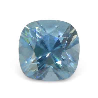 1.65ct Square Cushion Diamond Cut Blue Zircon from Cambodia - Skyjems Wholesale Gemstones