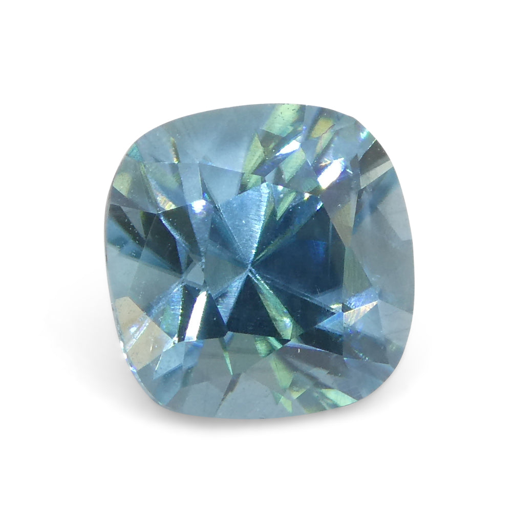 1.65ct Square Cushion Diamond Cut Blue Zircon from Cambodia - Skyjems Wholesale Gemstones