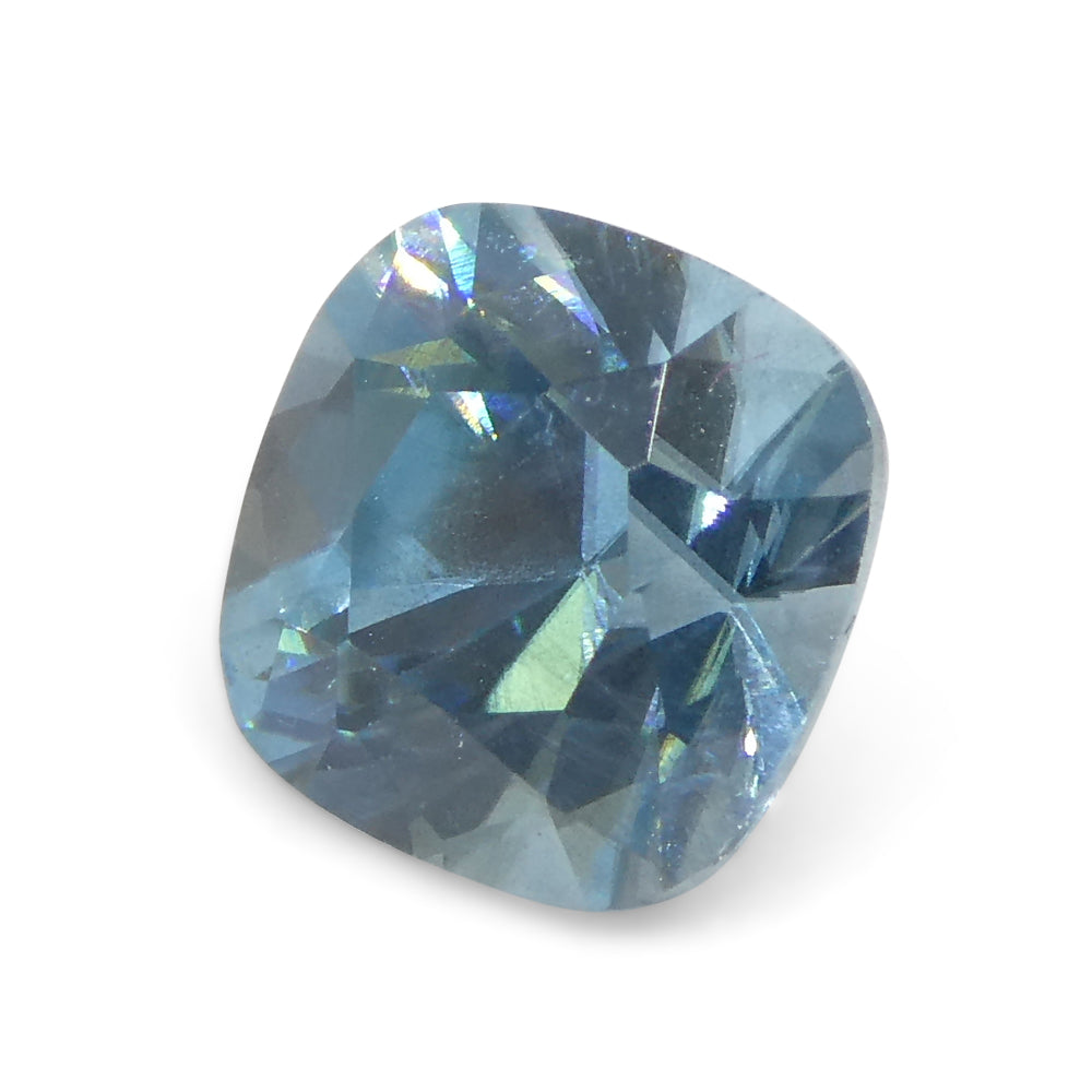 1.65ct Square Cushion Diamond Cut Blue Zircon from Cambodia - Skyjems Wholesale Gemstones