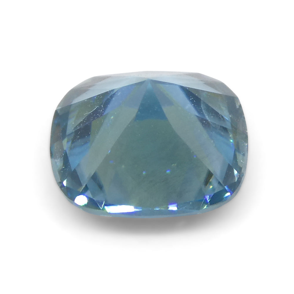 2.04ct Square Cushion Diamond Cut Blue Zircon from Cambodia - Skyjems Wholesale Gemstones