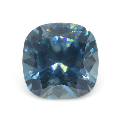 2.04ct Square Cushion Diamond Cut Blue Zircon from Cambodia - Skyjems Wholesale Gemstones