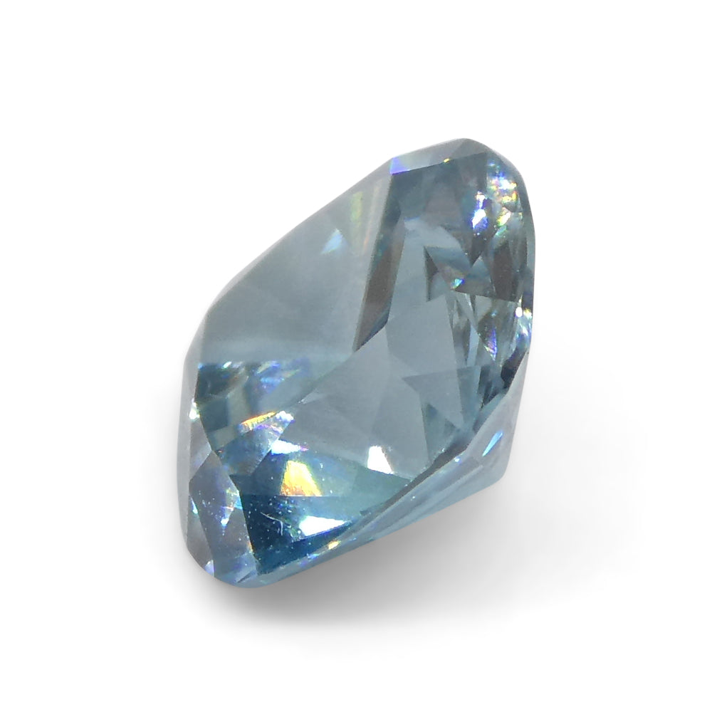 2.04ct Square Cushion Diamond Cut Blue Zircon from Cambodia - Skyjems Wholesale Gemstones