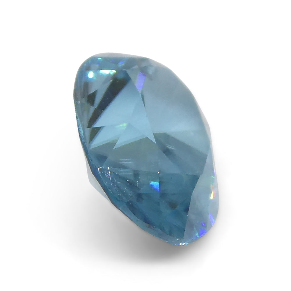 2.58ct Oval Diamond Cut Blue Zircon from Cambodia - Skyjems Wholesale Gemstones