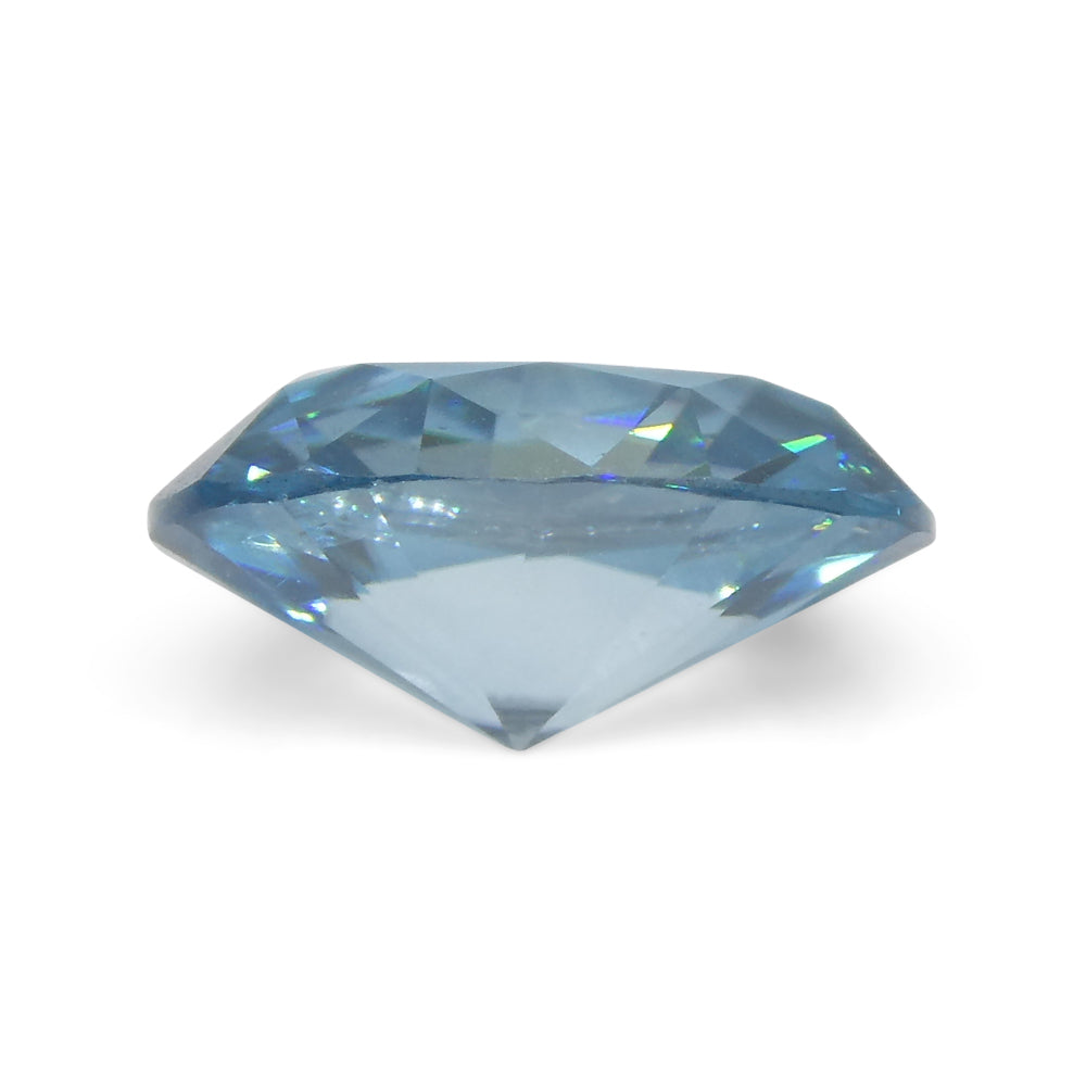 2.58ct Blue Zircon from Cambodia, Oval Modified Brilliant Cut Gemstone by SkyJems Canadian Gem Specialists
