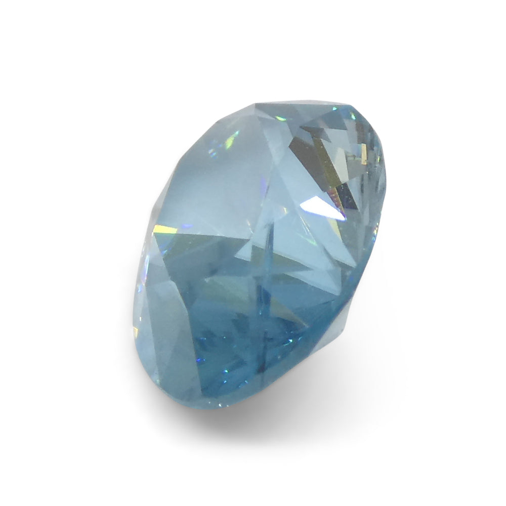 2.58ct Oval Diamond Cut Blue Zircon from Cambodia - Skyjems Wholesale Gemstones